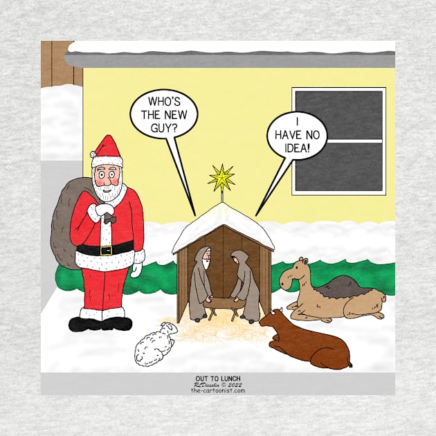 Santa and the Yard Nativity. by OutToLunch